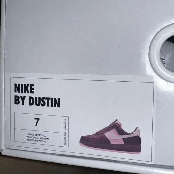 Nike Air Force 1 Low By You Black Pink White Womens 7 DV3907-900 Custom NEW - Picture 7 of 10